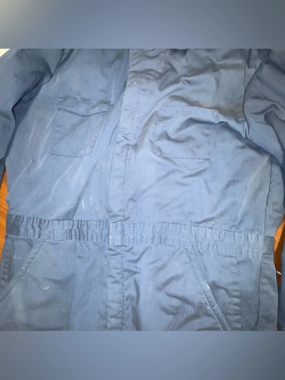 Vintage‎ Dickies Insulated Coveralls Navy Talon Zipper Quilted Lined Thrashed XL